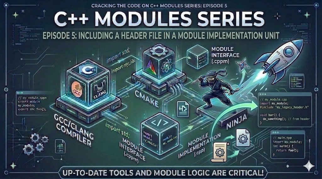 Modules Series: Episode 5: Including a header file in a module implementation unit